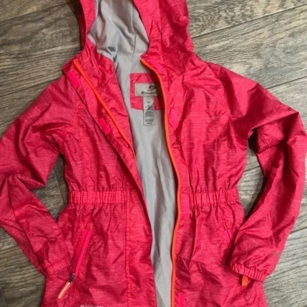 girls pink windbreaker jacket